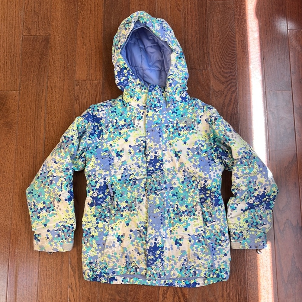 The North Face Kids Puffer Jacket - Blue and Green Floral